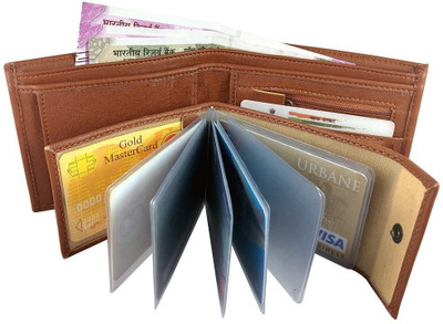 

Wildantler Men Casual, Formal Tan Artificial Leather Wallet(10 Card Slots)