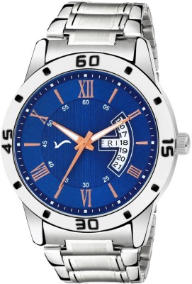 Wrightrack Exclusive Day Date Series Quartz Movement Stylish Blue Dial Wrist Watch for Boys Analog Watch  - For Men