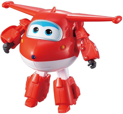 

Super Wings Transforming Jett Toy Figure | Plane | Bot | 5” Scale(Red)