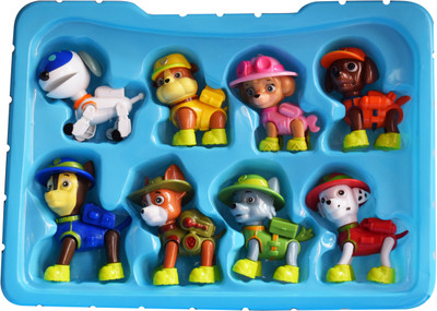 

Kiditos Paw Patrol Dog Team Kids TV Character PVC Action Figure Toy, 8 Pcs(Multicolor)