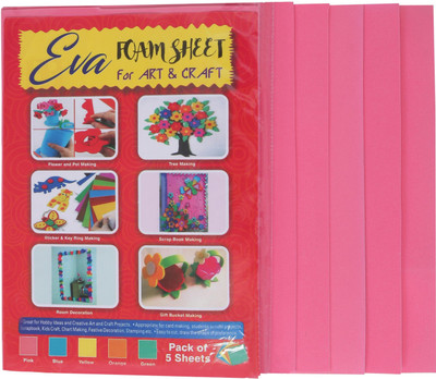 

SAMPADA Eva Foam Sheet Pink Color A4 Size 3mm Thickness For Art & Craft