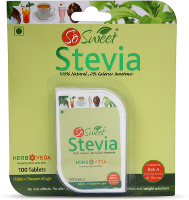 

SO SWEET 100 Stevia Tablets 100% Natural Sweetener - Sugarfree Sweetener(100 Tablets)