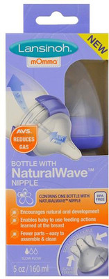 

Lansinoh Breastmilk Feeding Bottle With Natural Wave Nipple(Slow)-160ml(5oz) - 160 ml(Multicolor)