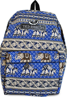 

Tied Ribbons Canvas Casual Girls Backpack Bag 18 L Backpack(Multicolor)