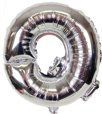 

Events Framer Solid Q - Alphabet Foil Balloon Silver Letter Balloon(Silver, Pack of 1)