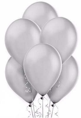 

Tiank Innovation Solid 10 Inch Silver Metallic Balloon for Decoration Balloon(Silver, Pack of 200)
