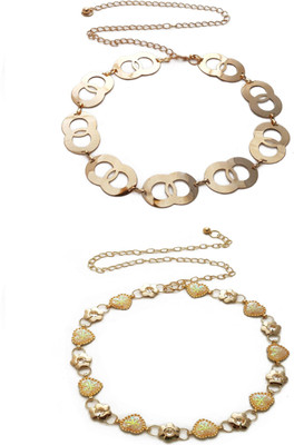 

Vritraz Women Casual, Party Gold Metal Belt