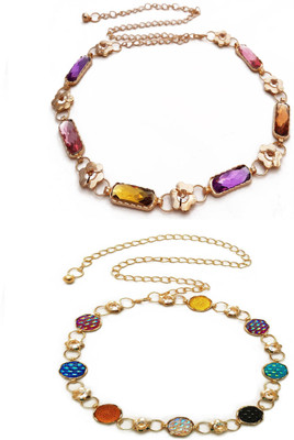 

Vritraz Women Casual, Party Gold Metal Belt