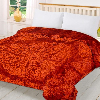 Deeksha Solid Single Mink Blanket for  Mild Winter(Poly Cotton, Brown)