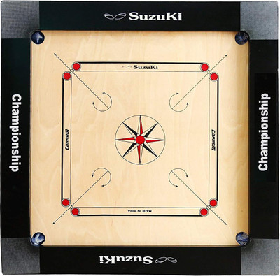 

Suzuki unisex Championship Model Board 4 Carrom Board(Multicolor)