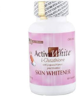 

Active white skin whitening Capsules Skin Fairness capsules L-Glutathione with grape Extract plus vitamin c 60 capsules(60)