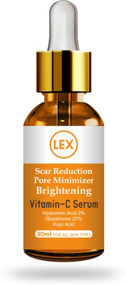 

Lex Glutathione Serum Vitamin C serum Kojic Acid Serum Serum Scar & Pore Reduction Skin Brightening Whitening Remove Pigmentation Even Tone skin(30 ml)