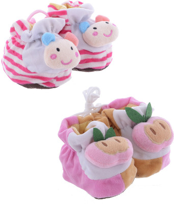 

Shop Frenzy Soft kids baby bootie for baby boys and girls Booties Booties(Toe to Heel Length - 9 cm Pink)