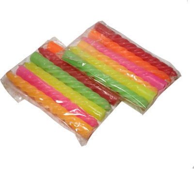 

MNE WAX PILLAR MULTICOLOUR CANDLES Candle(Multicolor, Pack of 12)