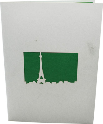 

Paperkraft Paris Love Scene Pop Up Greeting Card(Green, Pack of 1)