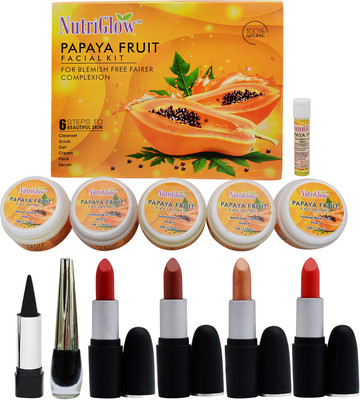 

NutriGlow Papaya Fruit facial kit and makeup combo(Set of 1)