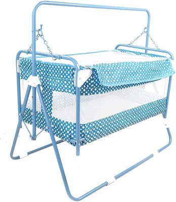 

Baybee Baby EasyNest Foldable- New Born Baby Swing Cradle with Hanging Cradle with Mosquito Protection For 0 and 12 Month Kids Boys & Girls (Blue)(Blue)