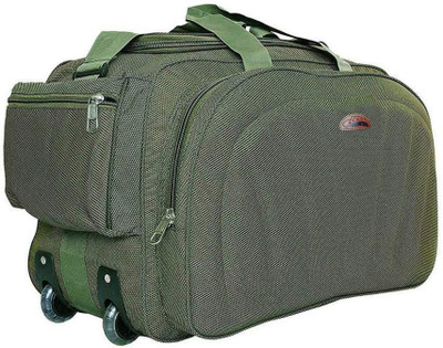 

Leatherworld (Expandable) Duffel Strolley Bag Duffel Strolley Bag(Green)
