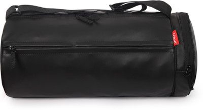 

sfane Trendy Men & Women Black Leather Sports Duffel Gym Bag(Black)