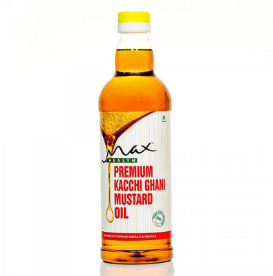 

max health Kacchi Ghani Mustard Oil Mustard Oil Plastic Bottle(1000 ml)