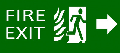 Color World Express Fire Exit Emergency Sign