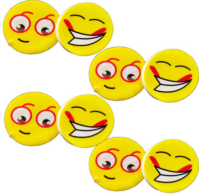 

TECHNOCHITRA SET OF 8 ROUND SMILE ERASERS , RETURN GIFT OR BIRTHDAY GIFT FOR KIDS Non-Toxic Eraser(Set of 8, Multicolor)