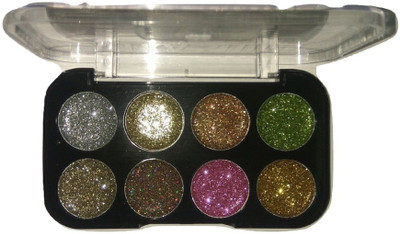 

Imported 8 Color Professional Ultra Shiny Glitter Eye Shadow Palette (01) 12.46 g(Dazzling Glitter)