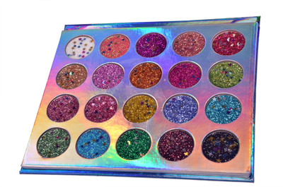 

Imported High Sparkle 20 color Glitter Eyes Essential makeup eye shadow palette 50 g(Multi)