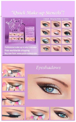 

CGT 2 in 1 Quick Eye Makeup Stencil, Eyeliner Stickies, Reusable Smokey Eye shadow Drawing Guide For Beauty Cosmetic Eyebrow Stencil(1)