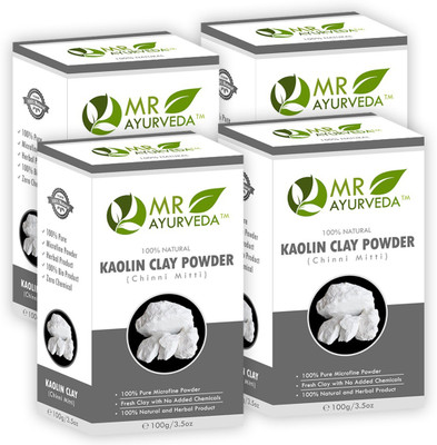 

MR Ayurveda 100% Organic Kaolin Clay Powder, Face Pack - Set of 4(400 g)