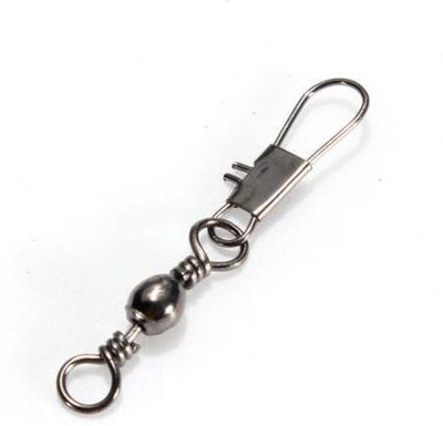 ASR 100pcs Fishing Connector Solid Rings With Interlock Snap Bait Casting, Fly Fishing Snap Swivel(Set of 1)