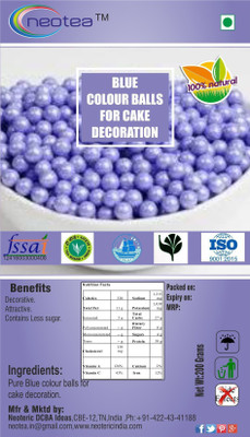 

Neotea Blue Color Balls for Cake Decoration Combo(1)