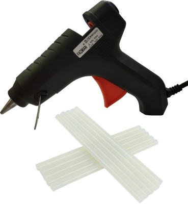 FADMAN Black 40 Watt | Red Trigger | Hot Melt Glue Gun | 10 Transparent Adhesive Glue Stick | Standard Temperature Corded Glue Gun(11 mm)