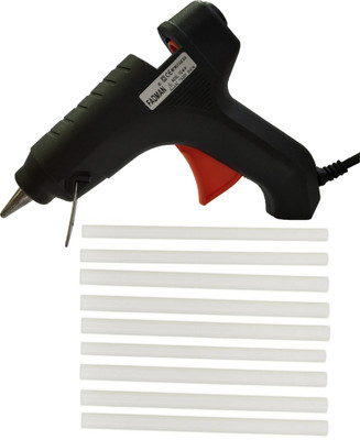 Fadman Black 40 Watt | Red Trigger | Hot Melt Glue Gun | 9 Transparent Adhesive Glue Stick | Standard Temperature Corded Glue Gun(11 mm)