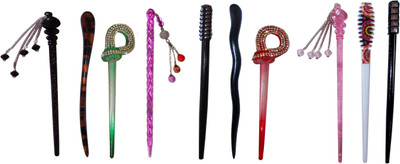 

moni Combo of Multi Color Juda Sticks Bun Stick(Multicolor)