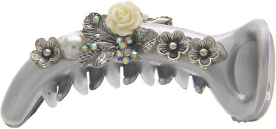 

Anuradha Art Jewellery Party Wear Banana Clip Banana Clip(Silver)