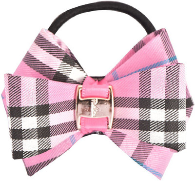 Trinklets Burberry Print Pink Hair Tie Rubber Band(Pink)