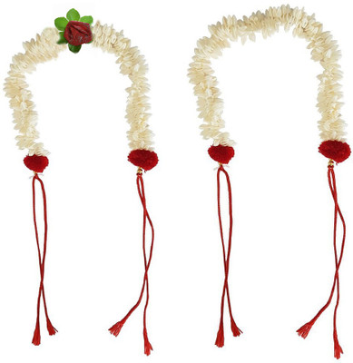 

KYT New Designer Artificial Hair Gajra for Women and Girls, White, Pack of 2 Hair Accessory Set(White)