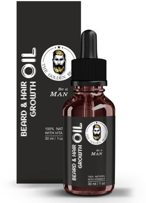 

THE GOLDEN BEARD Beard And Mustache Oil for growing and shining beard hairs - 30ML | For Beard Nourishment | 100% Natural With Vitamin-E, Castor & Argan Oil Hair Oil(30 ml)