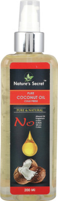 

Nature's secret Pure Cold Pressed Organic Coconut Oil for Hair and Skin, 200 ML Hair Oil(200 ml)