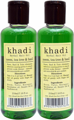 

Vagad's Khadi Neem,Tea Tree & Basil Hair Oil(420 ml)