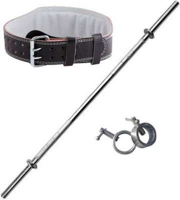 

N.VCOMMUNICATION24X7 Best Quality Straight Rod with 2 Locks & Leather Belt Small Size Gym Gym & Fitness Kit