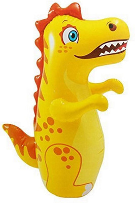

CSU Inflatable 3-D Bop Bags-Hit Me Soft Air Toys for Kids with Sand Weighted Base (3 Feet Height)-Keep Your Kids Active at Home and Safe from Injury-Just Inflate and Play (3+ Years) (Dragon) Inflatable Bouncer, Pool Accessory(Yellow)