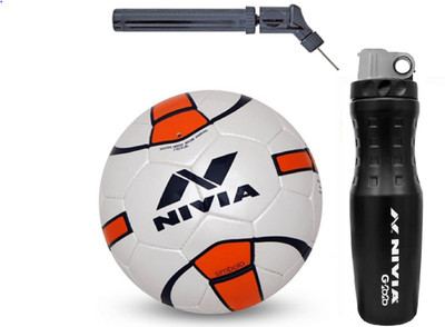 

Nivia Simbolo Football With G2020 Sipper And Double action Pump Kit Football Kit