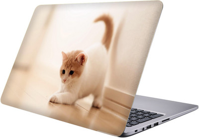 

PRINTCLUB white cat Laptop Sticker 15.6 inch-Premium Quality, UV Printed, Laminated, Bubble Free, Scratchproof Laptop Skin-342 Vinyl Laptop Decal 15.6