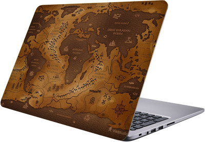 

PRINTCLUB world map Laptop Sticker 15.6 inch-Premium Quality, UV Printed, Laminated, Bubble Free, Scratchproof Laptop Skin-697 Vinyl Laptop Decal 15.6