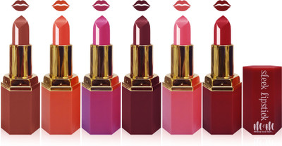 

Sleek M&M matte lisptick cosmetics makeup & more long lasting combo set of 6 color(orange purple l falsa beige l pink maroon)