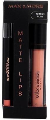 

Max & More Matte Liquid Lipstick & Lip Liner(Nude)