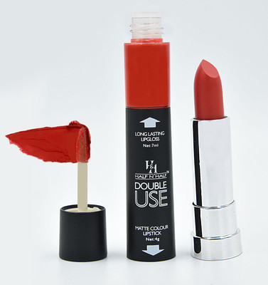 

Half N Half Double Use Matte Colour Lipstick With Lip Gloss(Dangerous-05 (Lslg-01)11ml)
