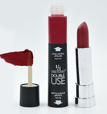 

Half N Half Double Use Matte Colour Lipstick With Lip Gloss(Full Fuchsia-21 (Lslg-01)11ml)